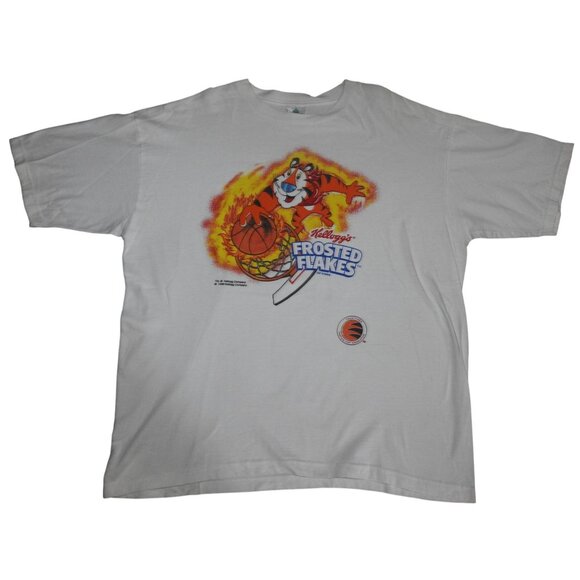 Vintage 1996 Tony The Tiger Frosted Flakes Kelloggs Cereal Promo T-Shirt XL - Picture 1 of 7